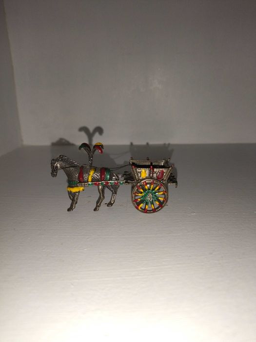 Miniatura Carretto Siciliano Metal Vintage Trinácria