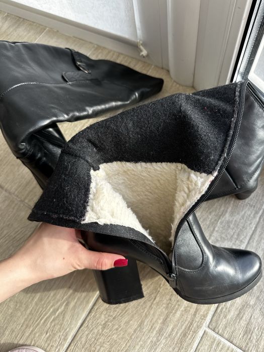 Шкіряні ботфорди