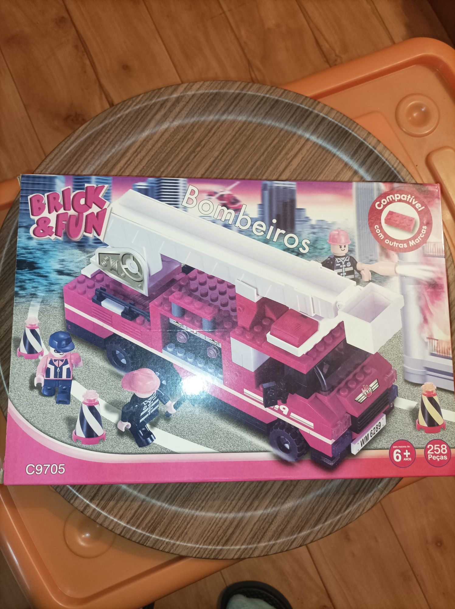 "Legos" de Construção: Carro dos Bombeiros