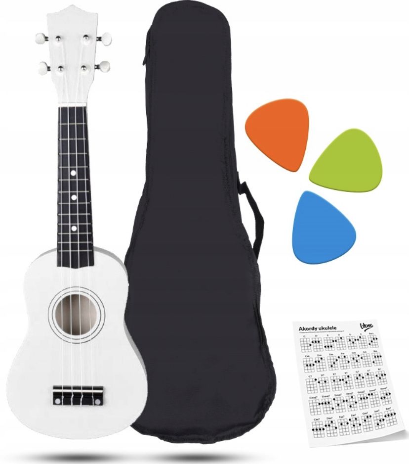 Ukulele Sopranowe Drewniane Do Nauki 3 KOLORY Dla Dzieci Prezent