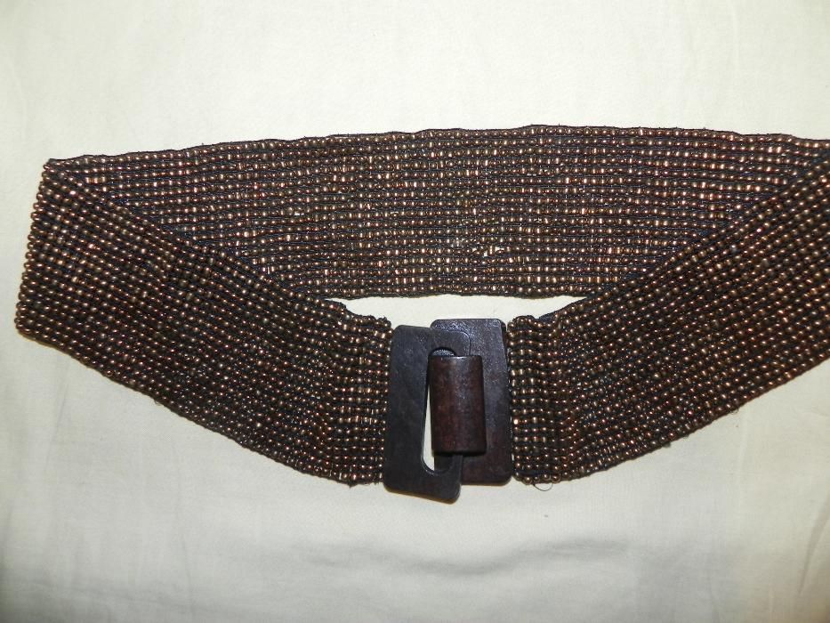 ремень биссер коричневый бисер