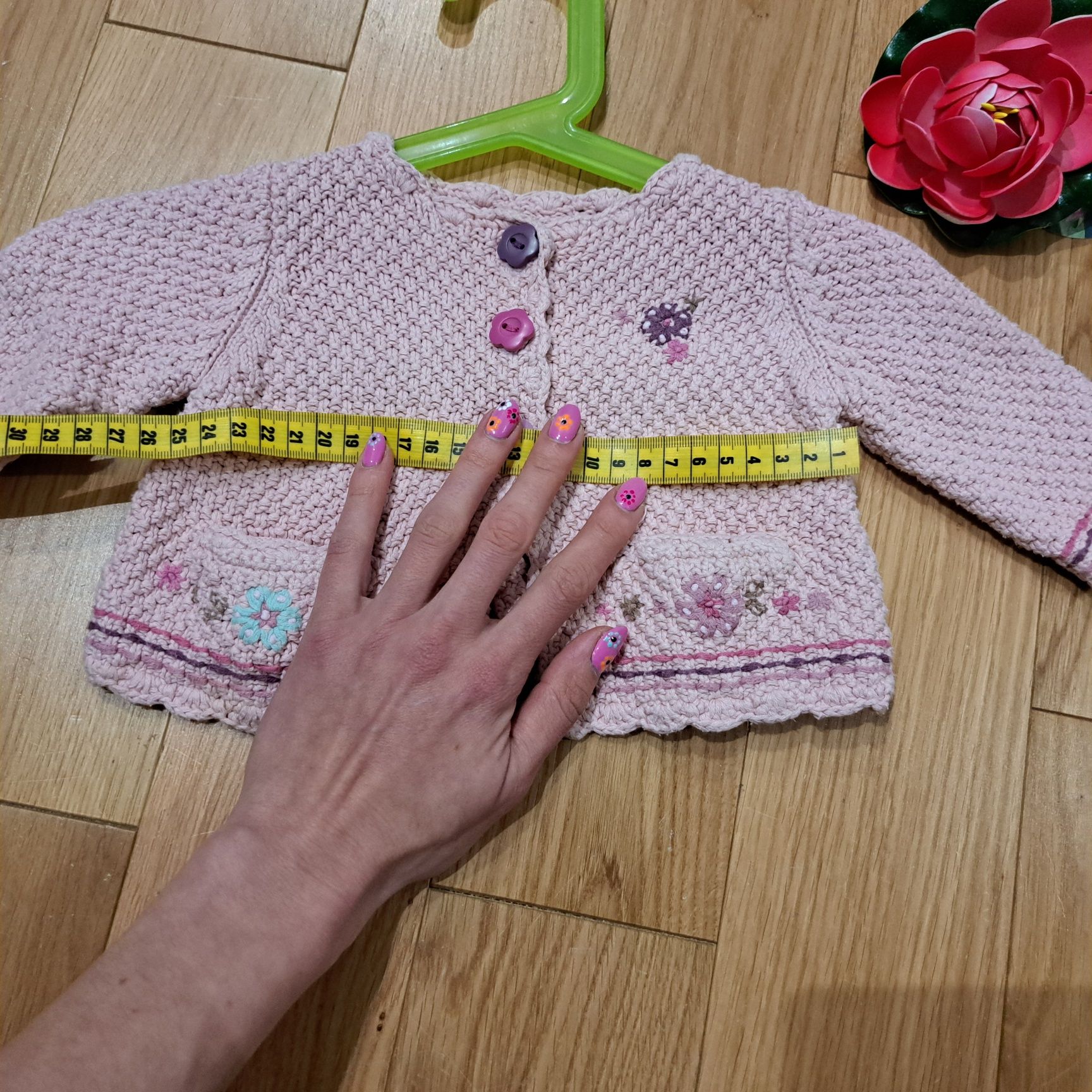 Bolerko, sweter, bawełniany, Butik, 3-6 msc, różowy, elegancki