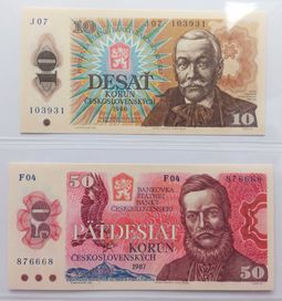 Banknoty Czechosłowacja.