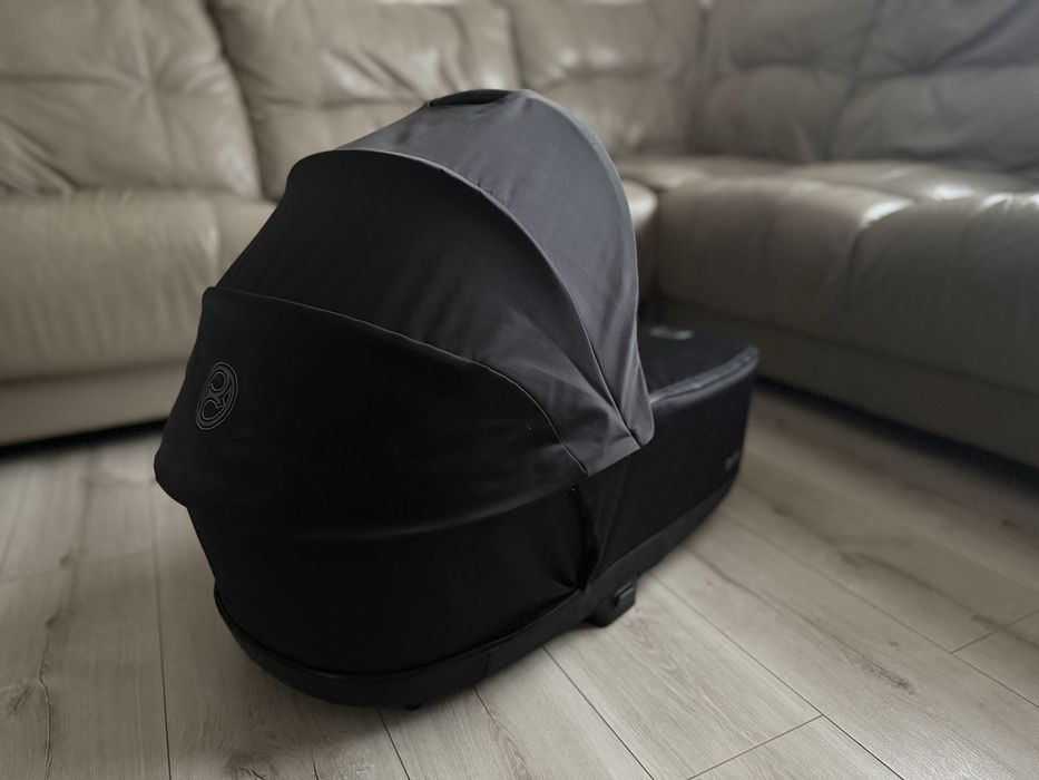 Gondola Cybex Priam 4.0 Onyx Black Adaptery Folia Moskitiera Jak Nowa!