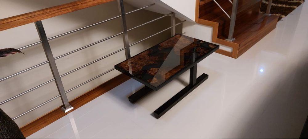 Mesa de centro resina epoxy | estilo industrial  | Negociável