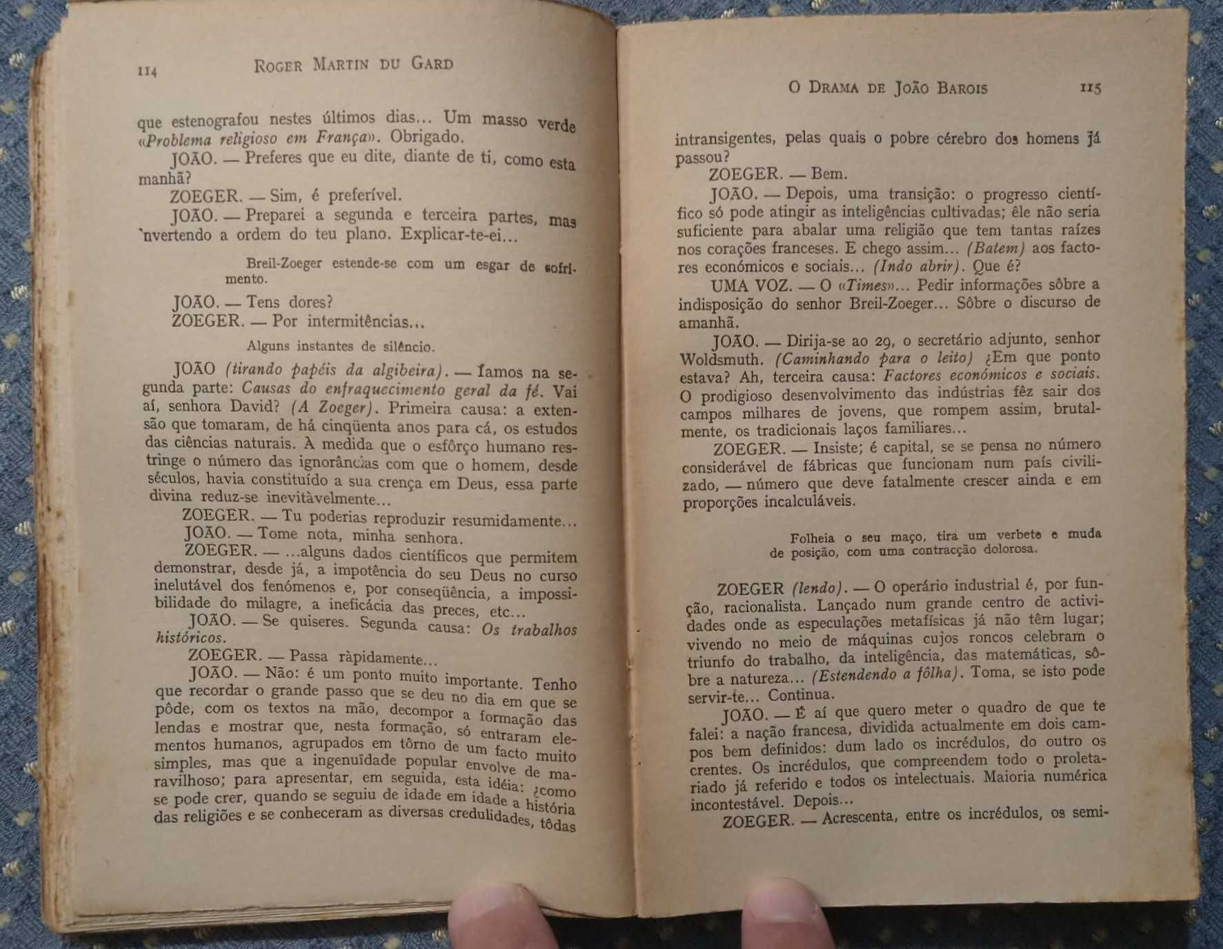 "O Drama de João Barois" Roger Martin du Gard (Prémio Nobel 1937)