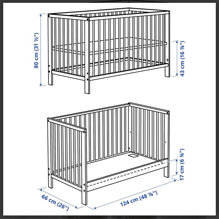 ІКЕА Дитяче ліжечко / кроватка GULLIVER