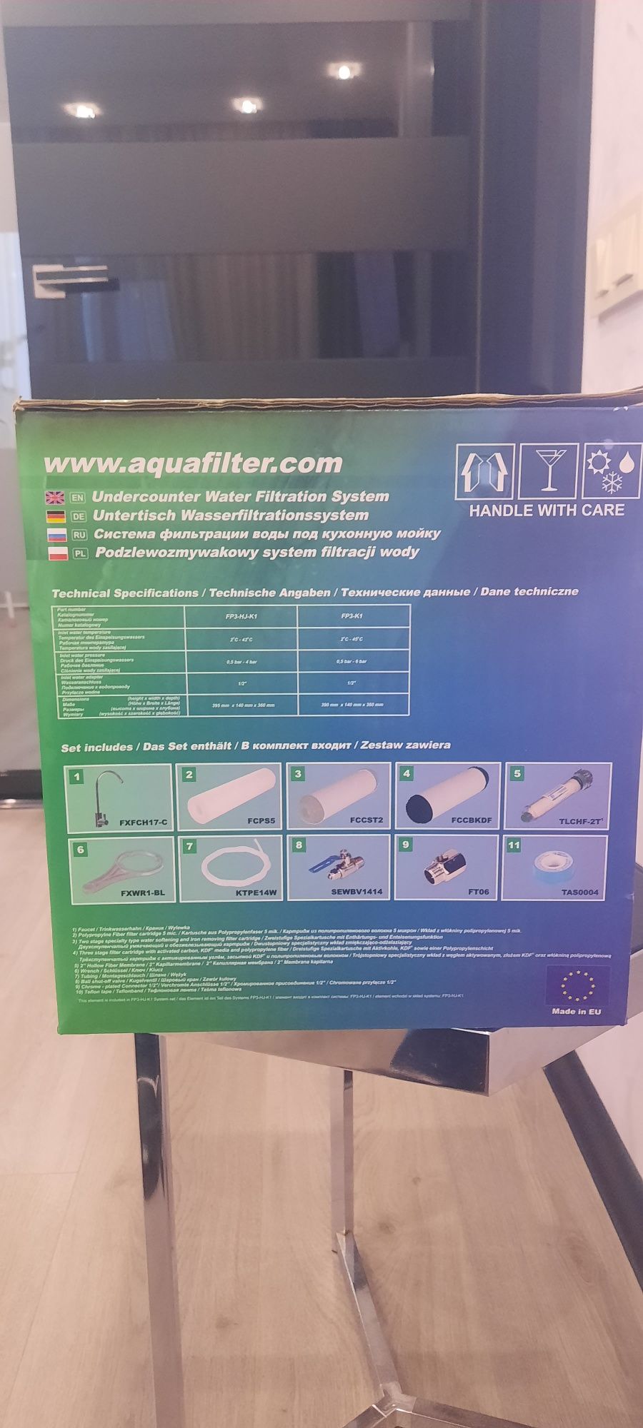 Потрійна система фільтрації води "Aquafilter FP3-K1"