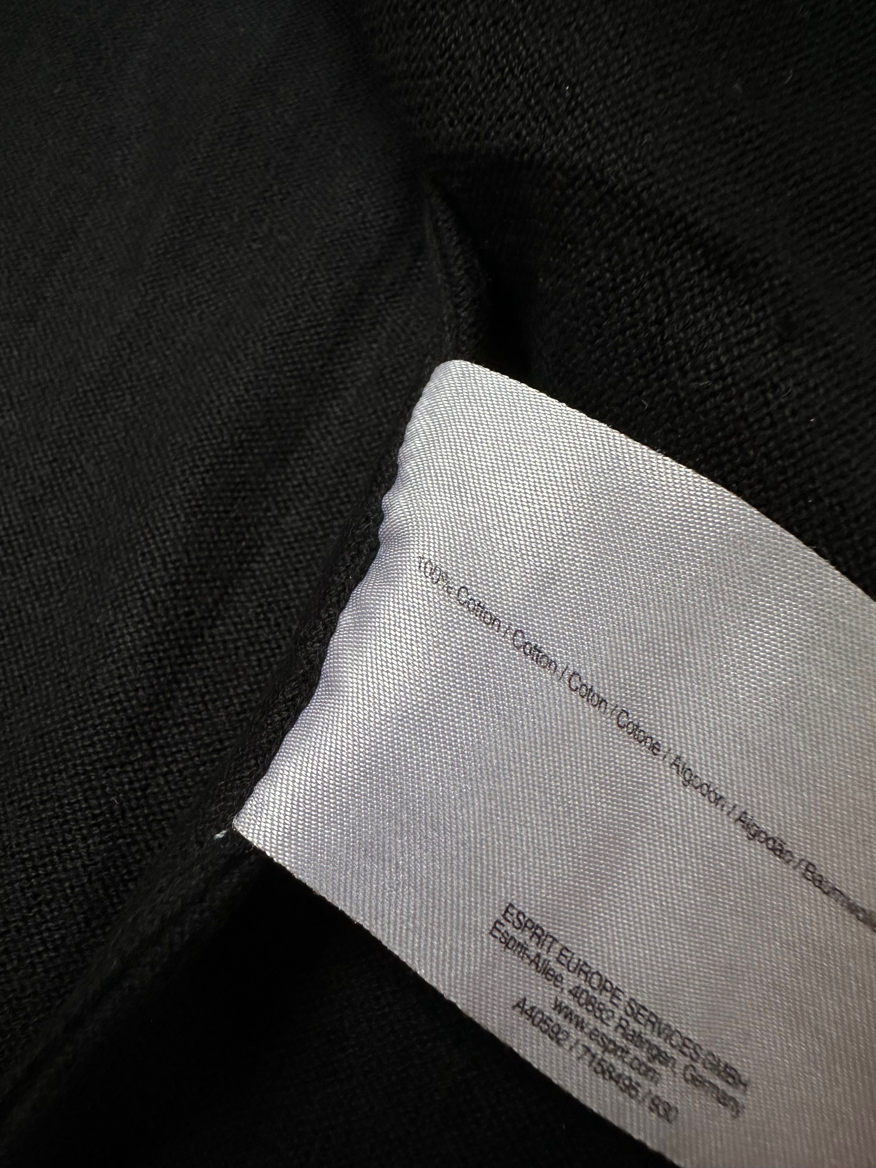 EDC by esprit bawełniany sweter guziki czarny granat damski v neck