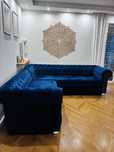 Naroznik chesterfield pikowany velvet
