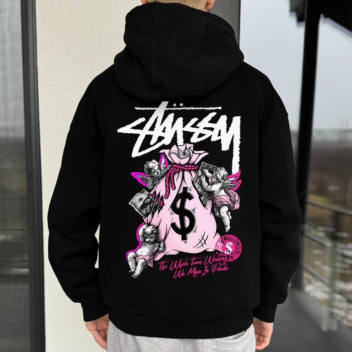 Кофта Stussy — Биг Лого Принт — Fuzzy Ice — XS S M L XL — Худи Стусси
