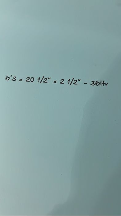 Prancha Torq 6’3 36L, usada uma vez