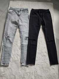 2 pary jeansów rurki skinny r. 146 152