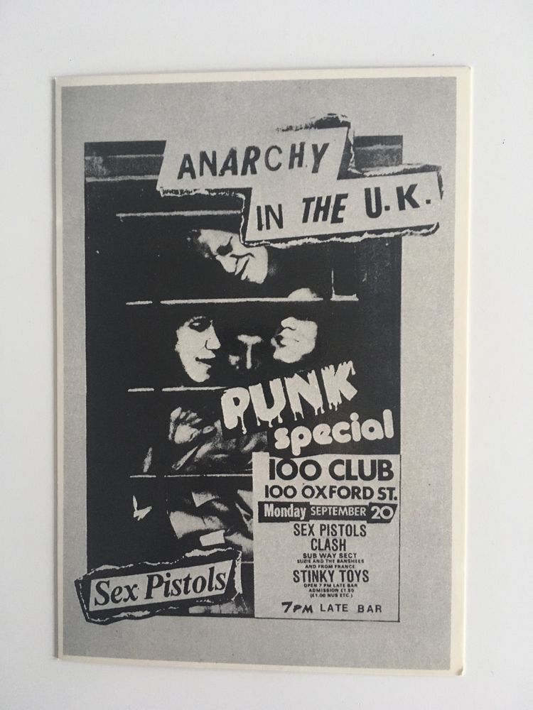 Pocztówka Sex Pistols Anarchy In The UK vintage