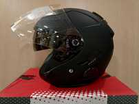 Kask motocyklowy KYT Hellcat - czarny mat - z blendą - rozm. M - NOWY