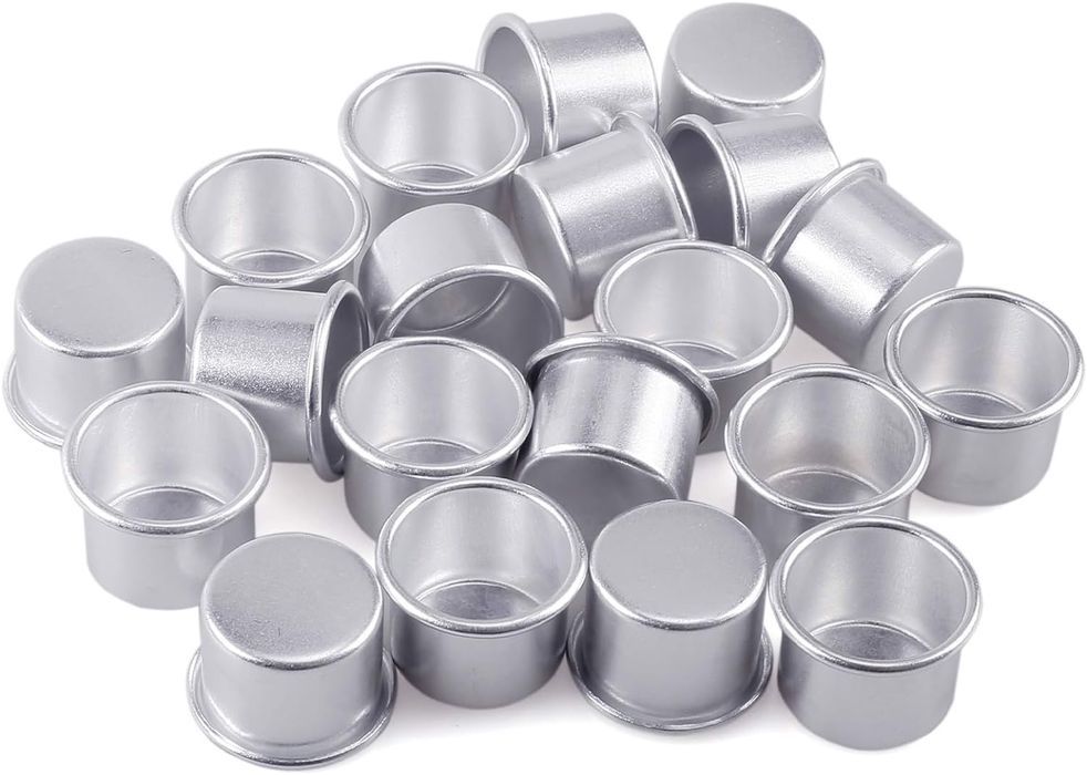 świecznik mini metalowy 2,7cm zestaw 20szt srebrny