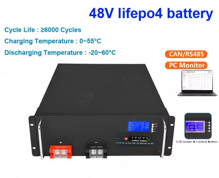 Акумулятор літієва батарея GTK 48V 100ah 4,8 kw/h Lifepo4
