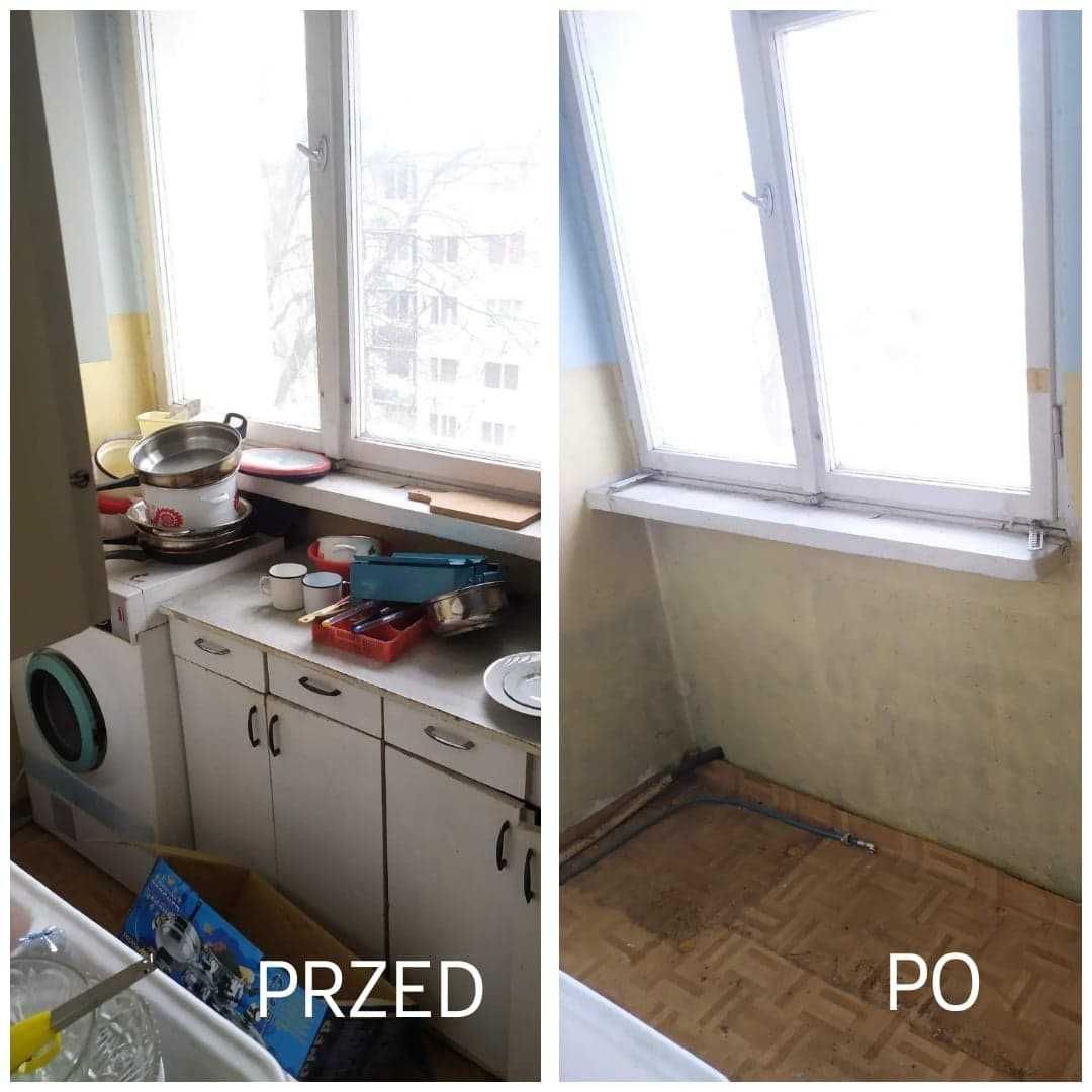Opróżnianie pomieszczeń z gratów mebli przeprowadzki auta z windą