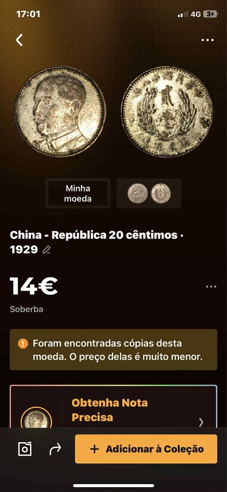 Moeda da china 20 centimos