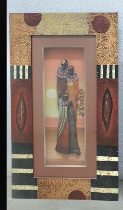 2 Quadros decorativos estilo familia MASAI