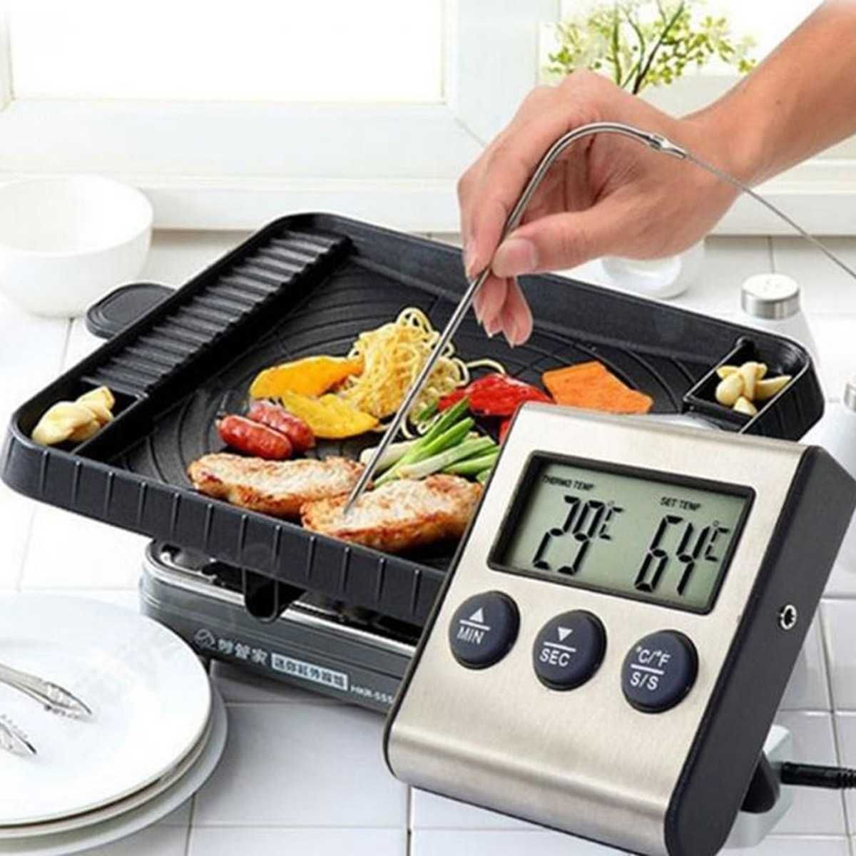 NOWE! Termometr z sondą do żywności mięsa ciast LCD piekarnik grill