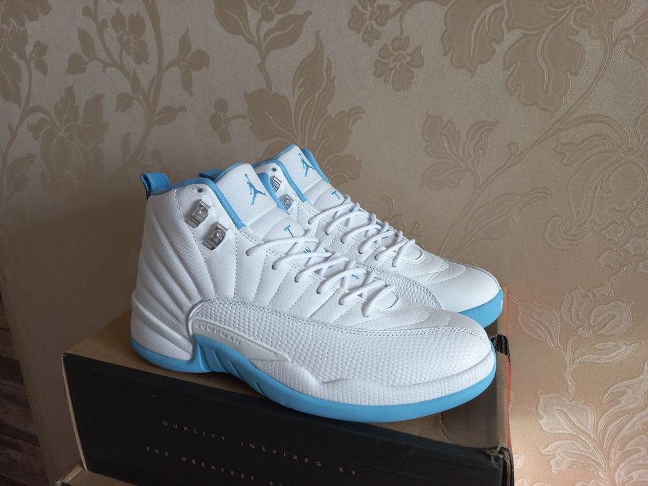 Nike Air Jordan 12 Retro  "Melo" White Universtiy Blue.