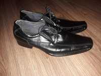 R. 44 30.5 cm czarne wizytowe garniturowe buty męskie