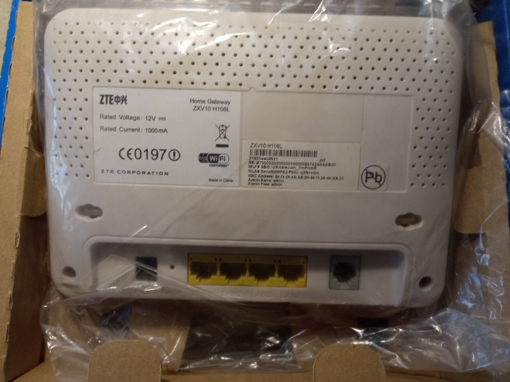 Продам ADSL-модем zxv10 h108l