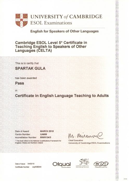 Англійська з CELTA (Cambridge ESOL)  викладачем- це просто!