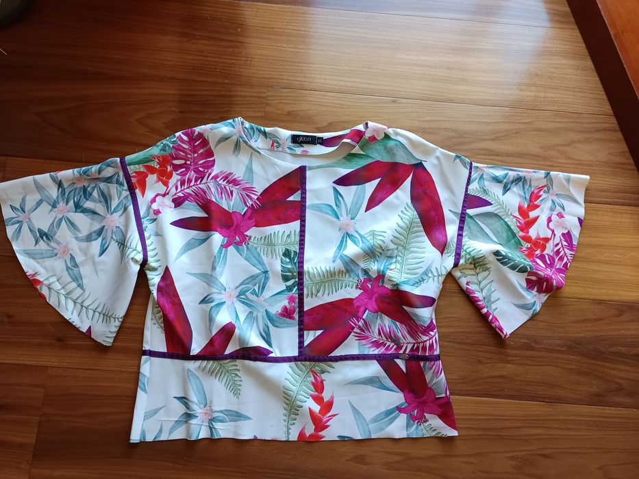 Blusa manga curta gluen