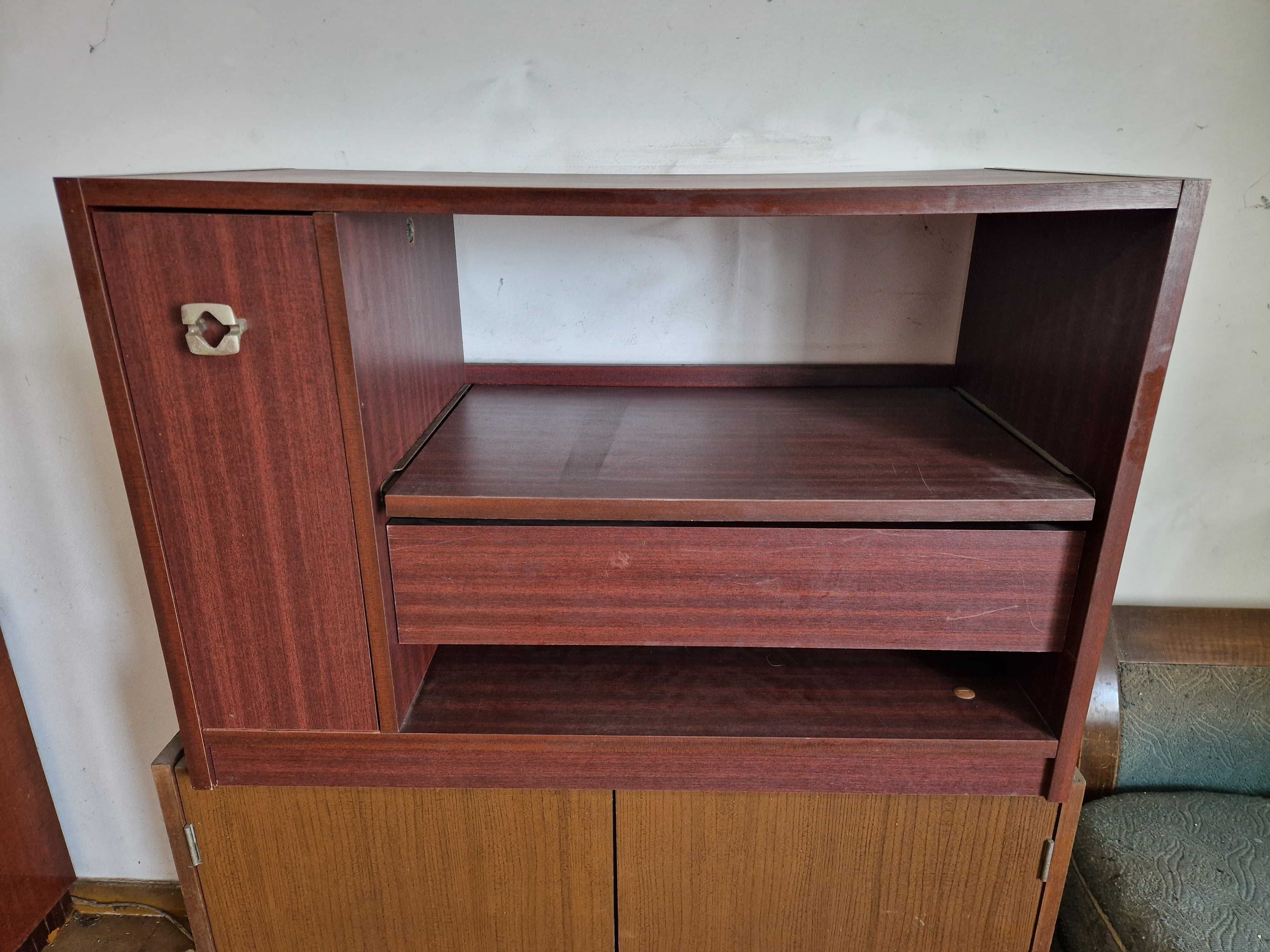 PRL lata 90' Szafka RTV Pod telewizor +amplituner itp szuflada na 50CD