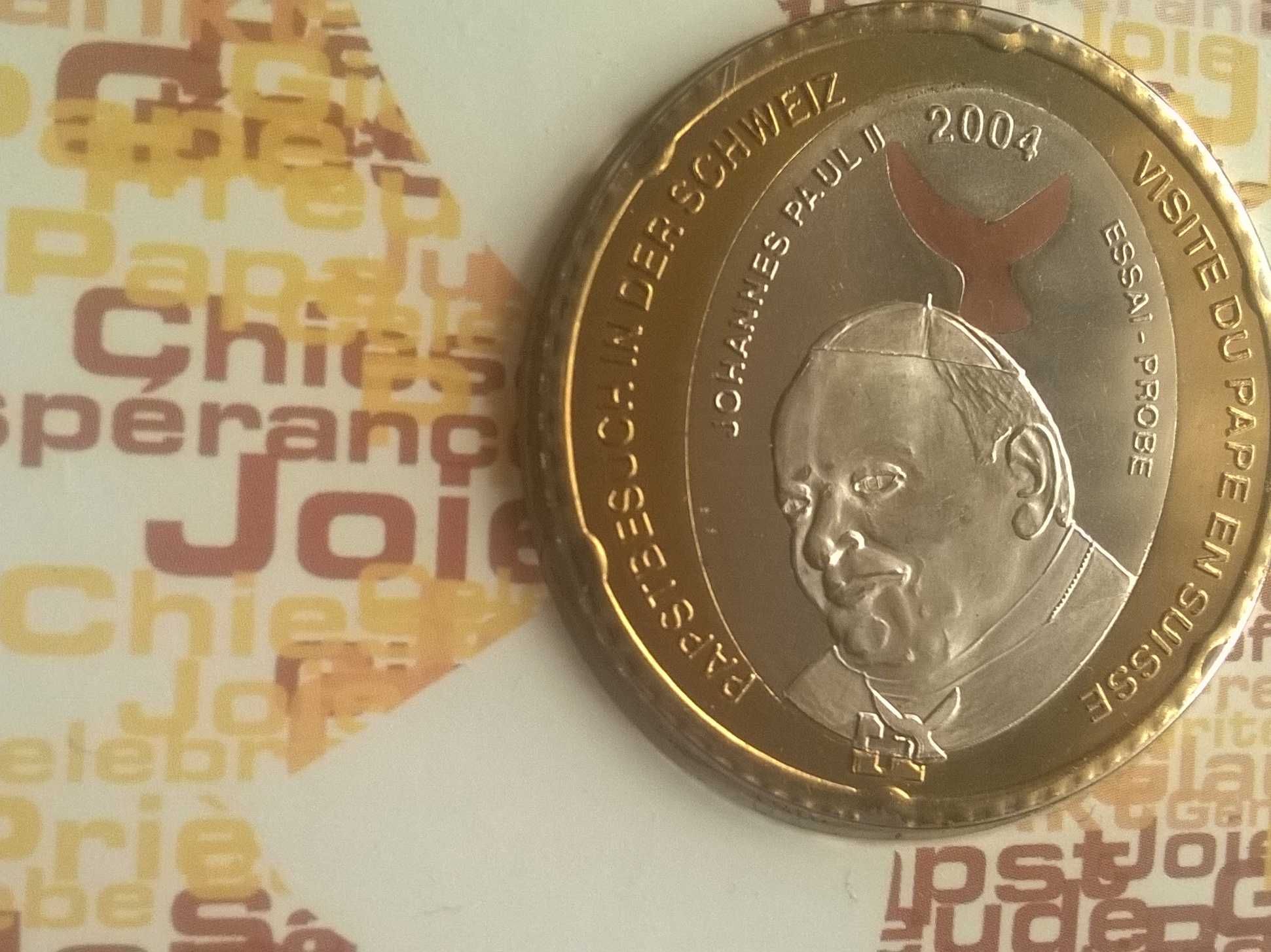 Próbna Moneta  5 Euro Szwajcaria