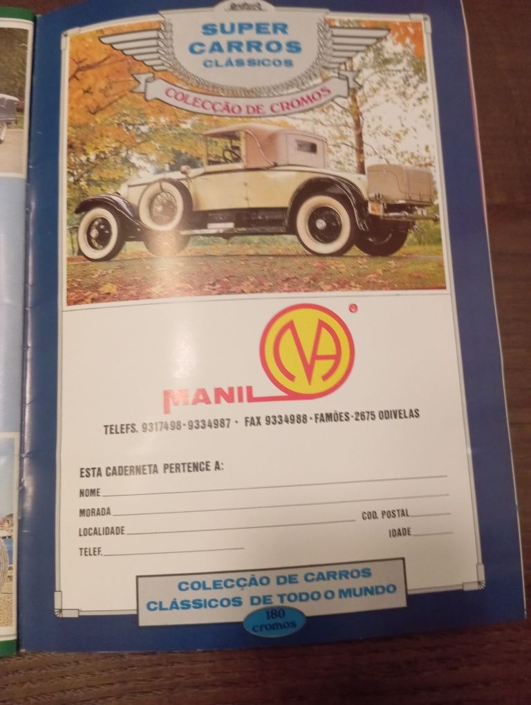 Caderneta Super Carros Clássicos (completa)