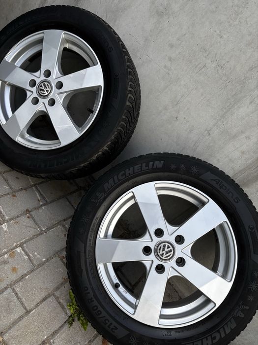 4x felgi aluminiowe 16” z oponami zima 215/60 99H Michelin Alpin