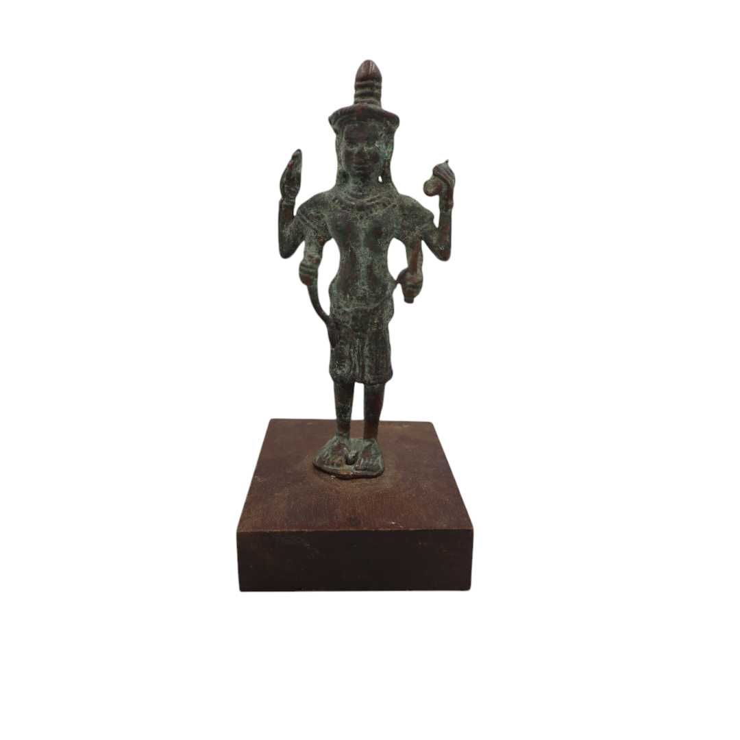 Figurka brąz  rzeźba hinduskiego bóstwa, Wisznu B51/050370