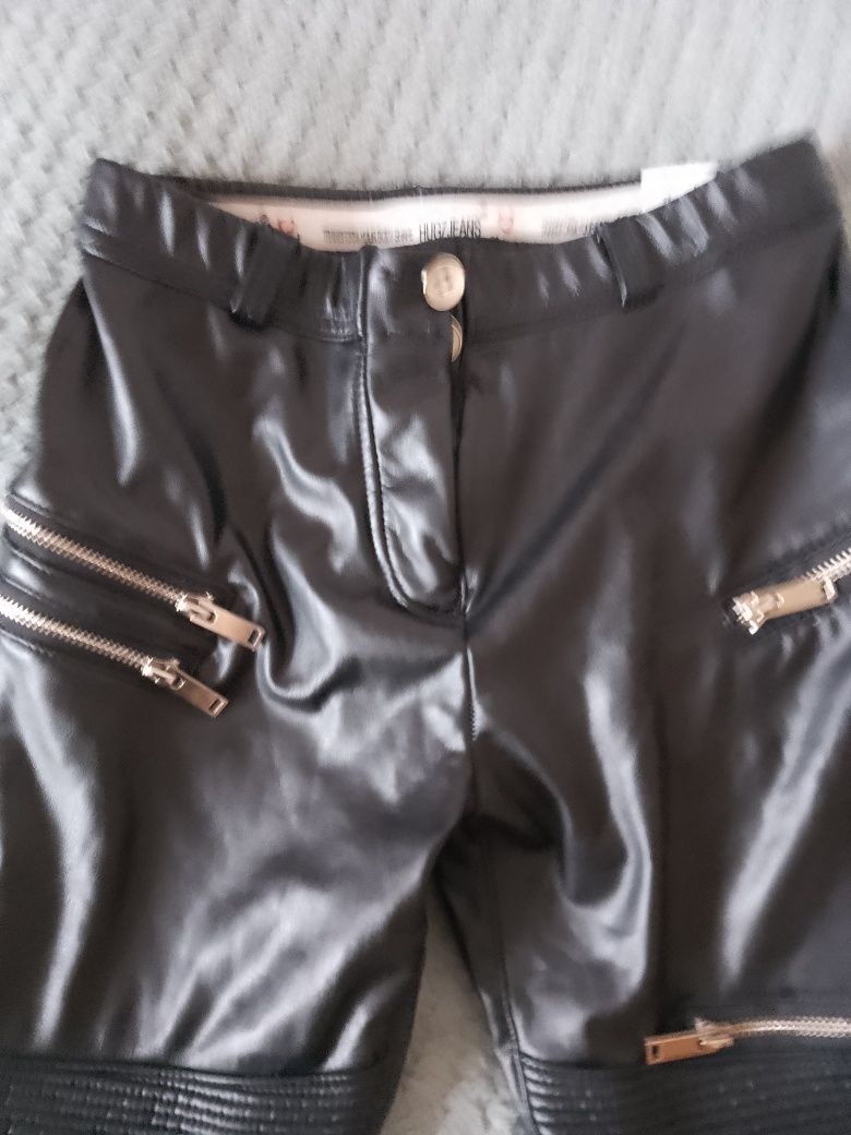 Spodnie damskie czarne obcisłe rurki legginsy rozmiar XS S