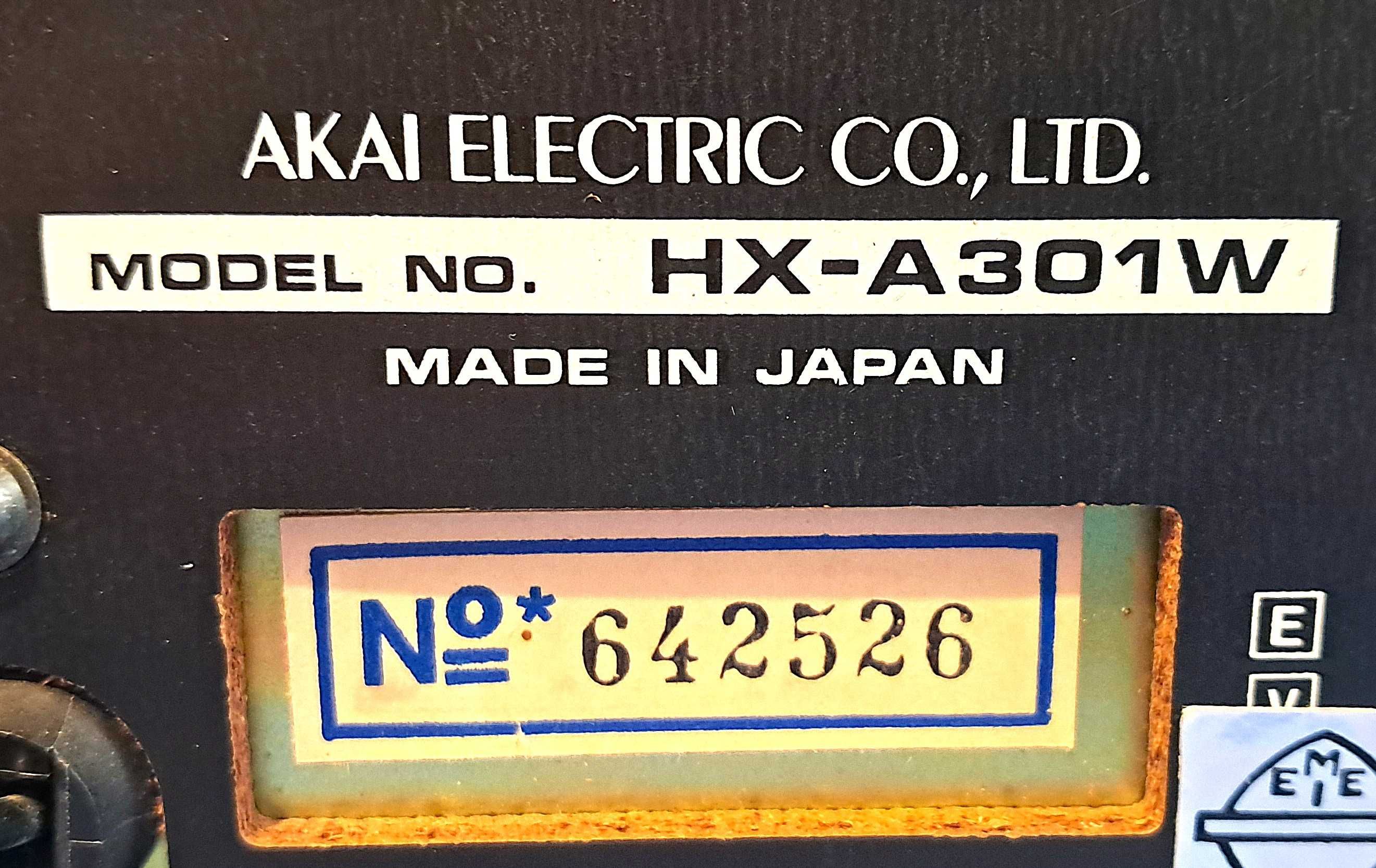 AKAI  model HX-A301W