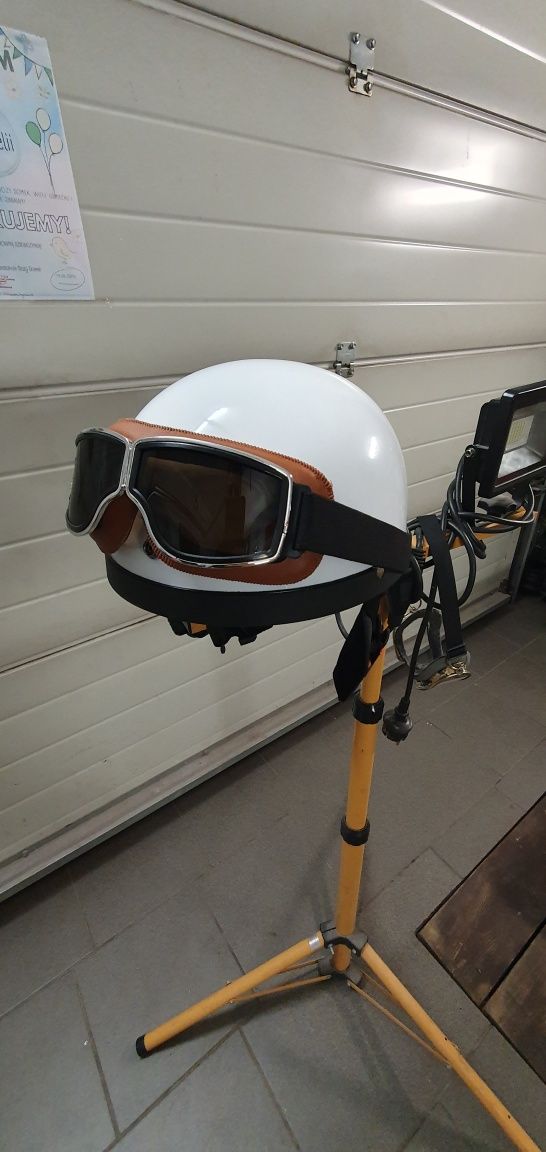 Kask orzeszek prl gogle