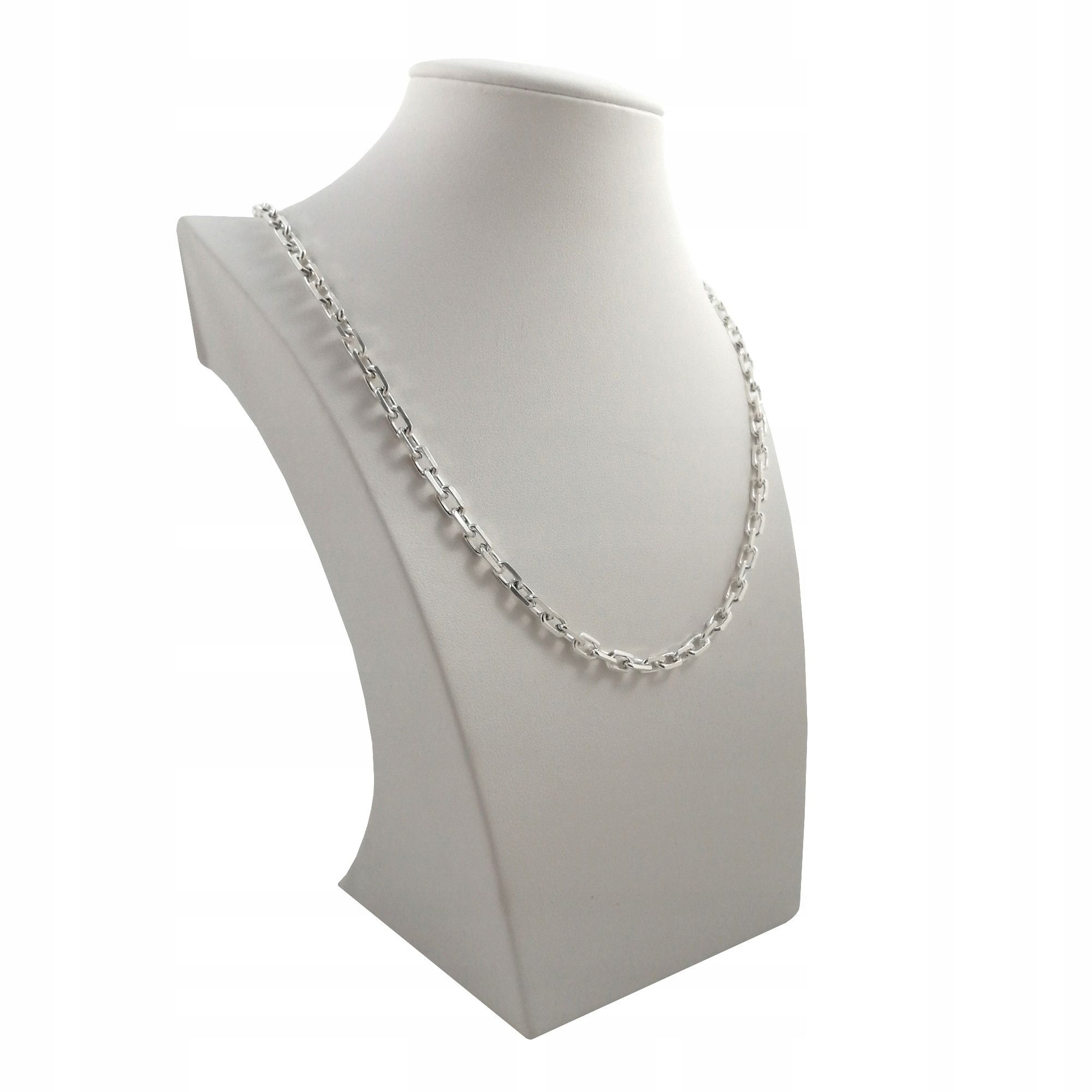 Srebrny Gruby Łańcuch Łańcuszek Ankier 55cm Pełny / Kuty / Szeroki +gr