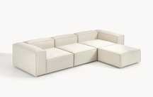 Sofa modułowa z pufem Lennon 4-osobowa Westwing