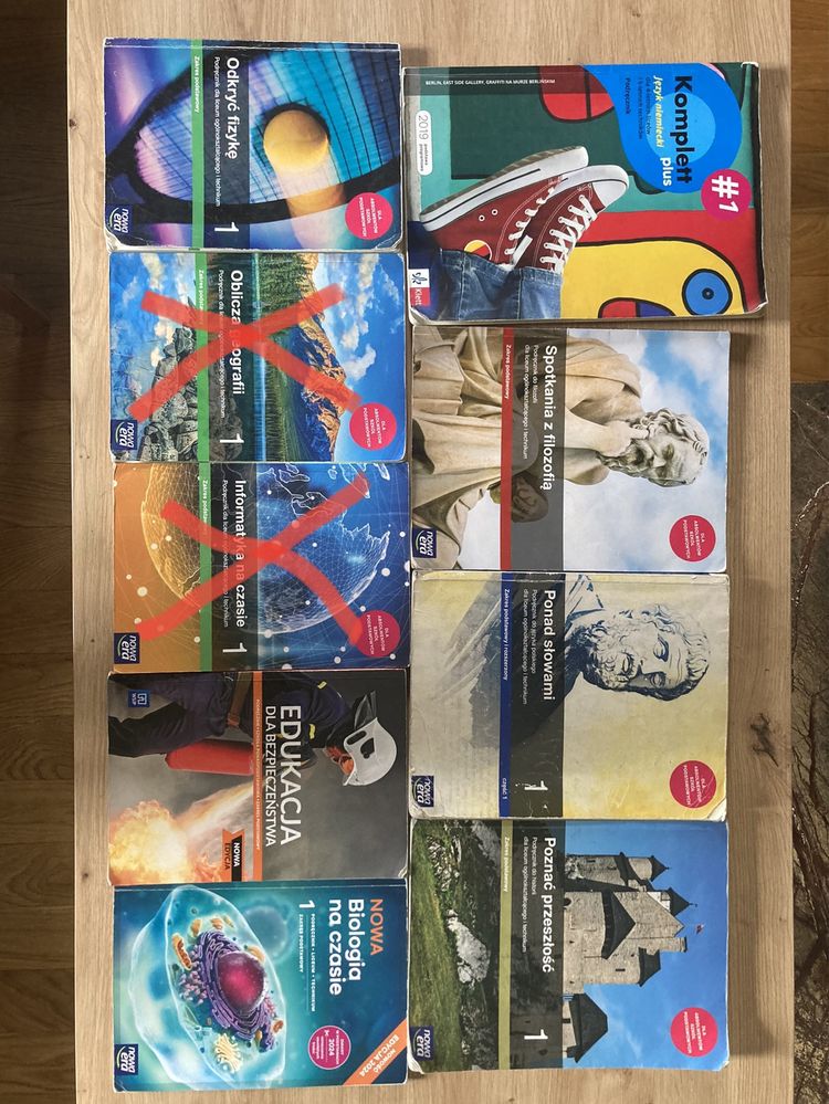 Komplet podrecznikow do klasy 1 lieum/technikum