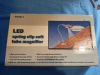 led spring clip soft tube magnifier (mg4b-4) Лупа з підсвіткою