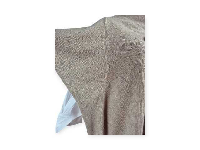 Kamizelka Massimo Dutti beżowa oversize M L XL wełniana poncho