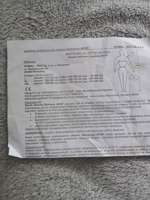 Kurtka spawalnicza i spodnie