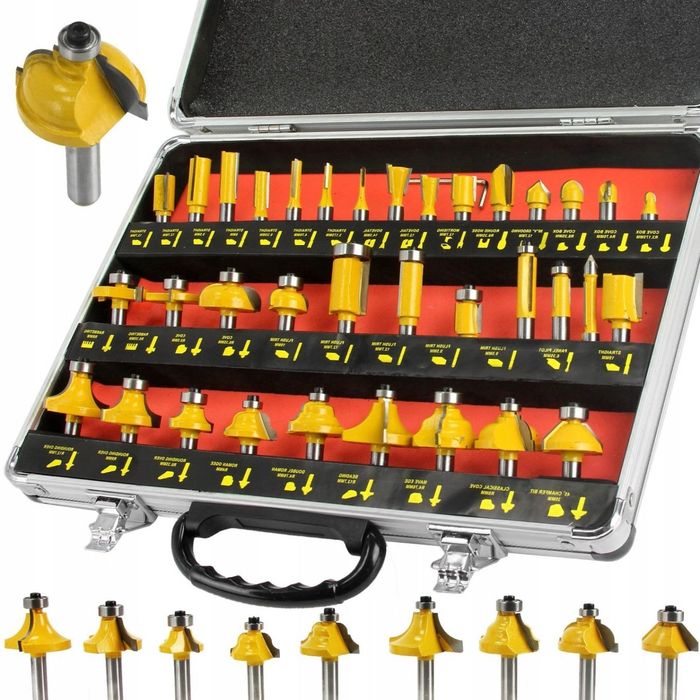 FREZY KSZTAŁTOWE DO DREWNA 35 ŁOŻYSKOWANE ZESTAW