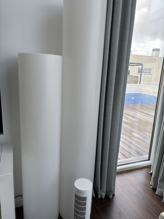 Candeeiros de pe cilindrico em pvc