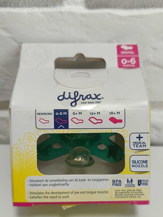 Difrax Smoczek anatomiczny ortodontyczy 0-6m LEŚNI PRZYJACIELE