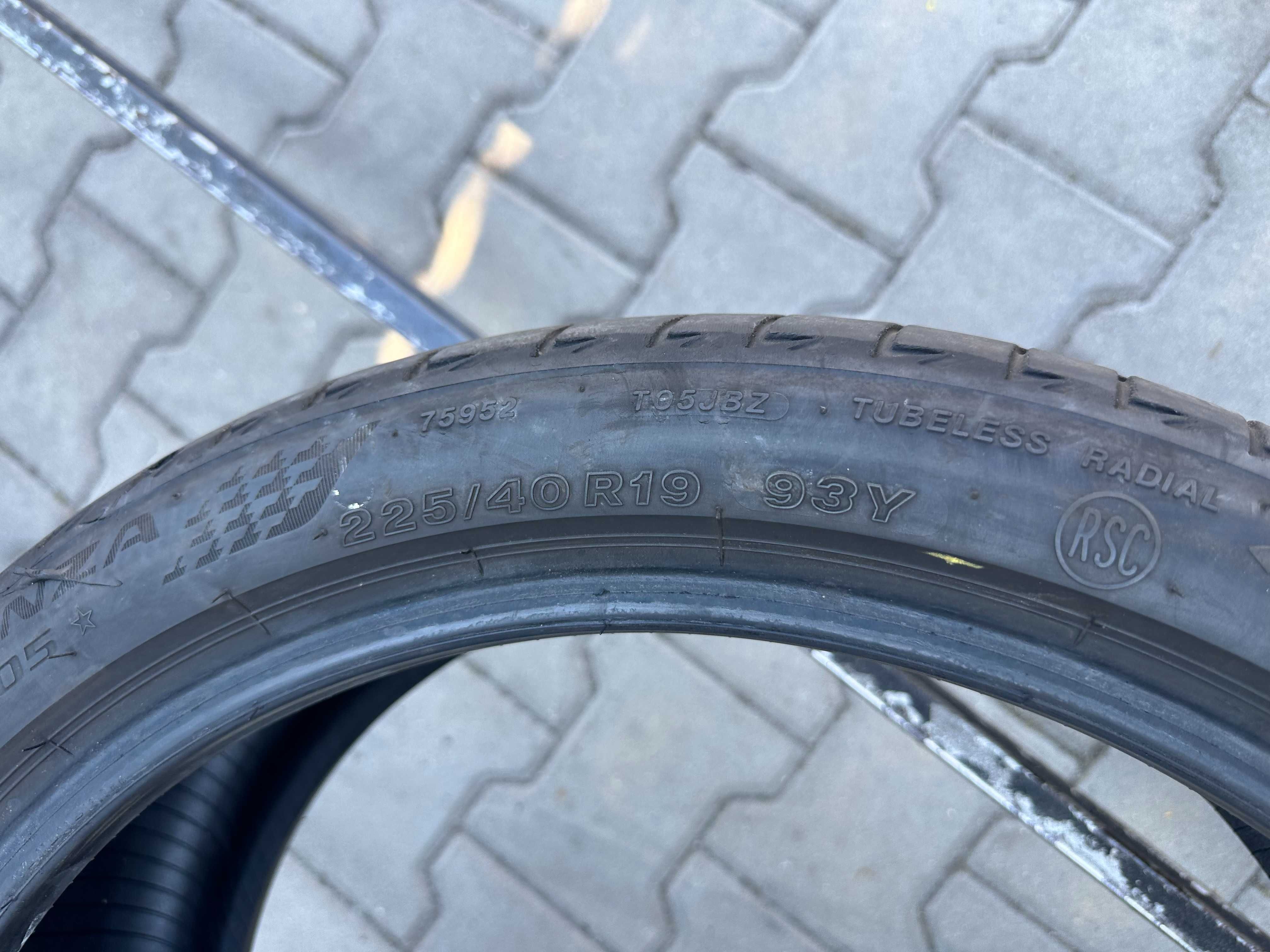 225/40r19 Bridgestone Turanza T005 RSC / para 2szt