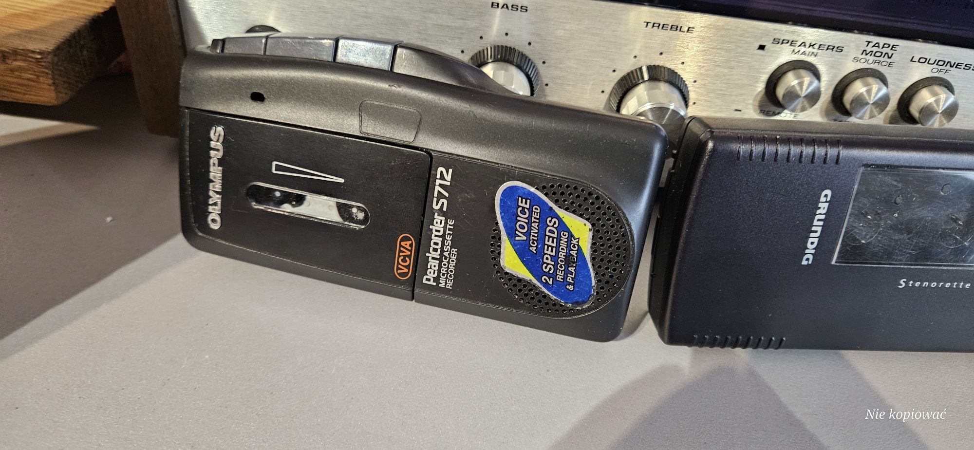 3 dyktafony kasetowe olympus Grundig stenorette sh24