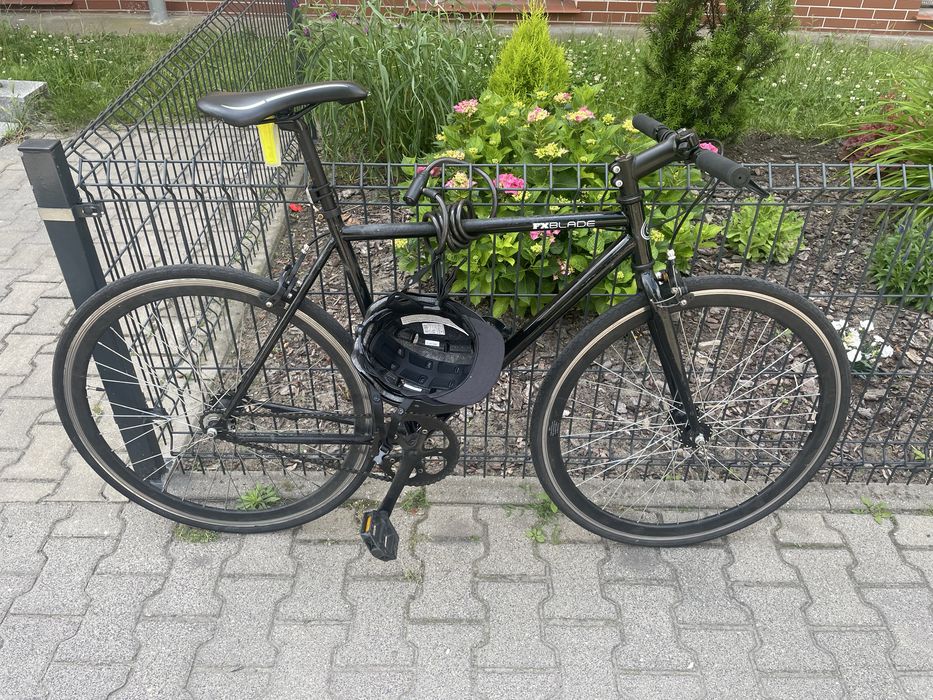 Rower gravel miejski, kolażowka cienkie opony